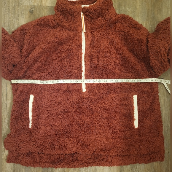 NWOT Anthropologie Saturday Sunday Annette Sherpa Pullover Jacket Size Large - Picture 10 of 12